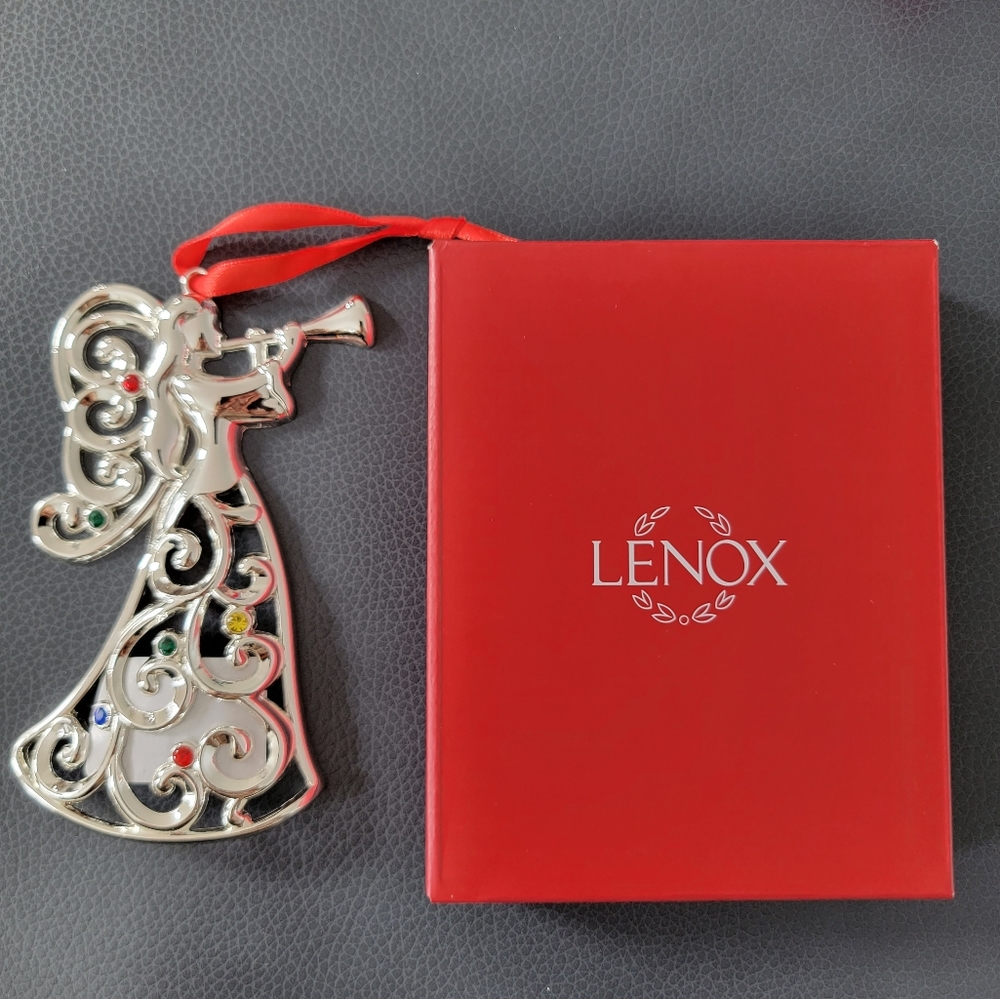 Lenox Sparkle and Scroll Angel in Box